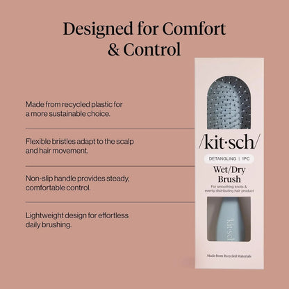 Kitsch Wet Dry Brush Detangler – Hair Brush for Women - Terracotta