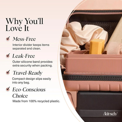 Kitsch 4-Compartment Travel Soap Case – TSA-Approved Bar Soap Holder