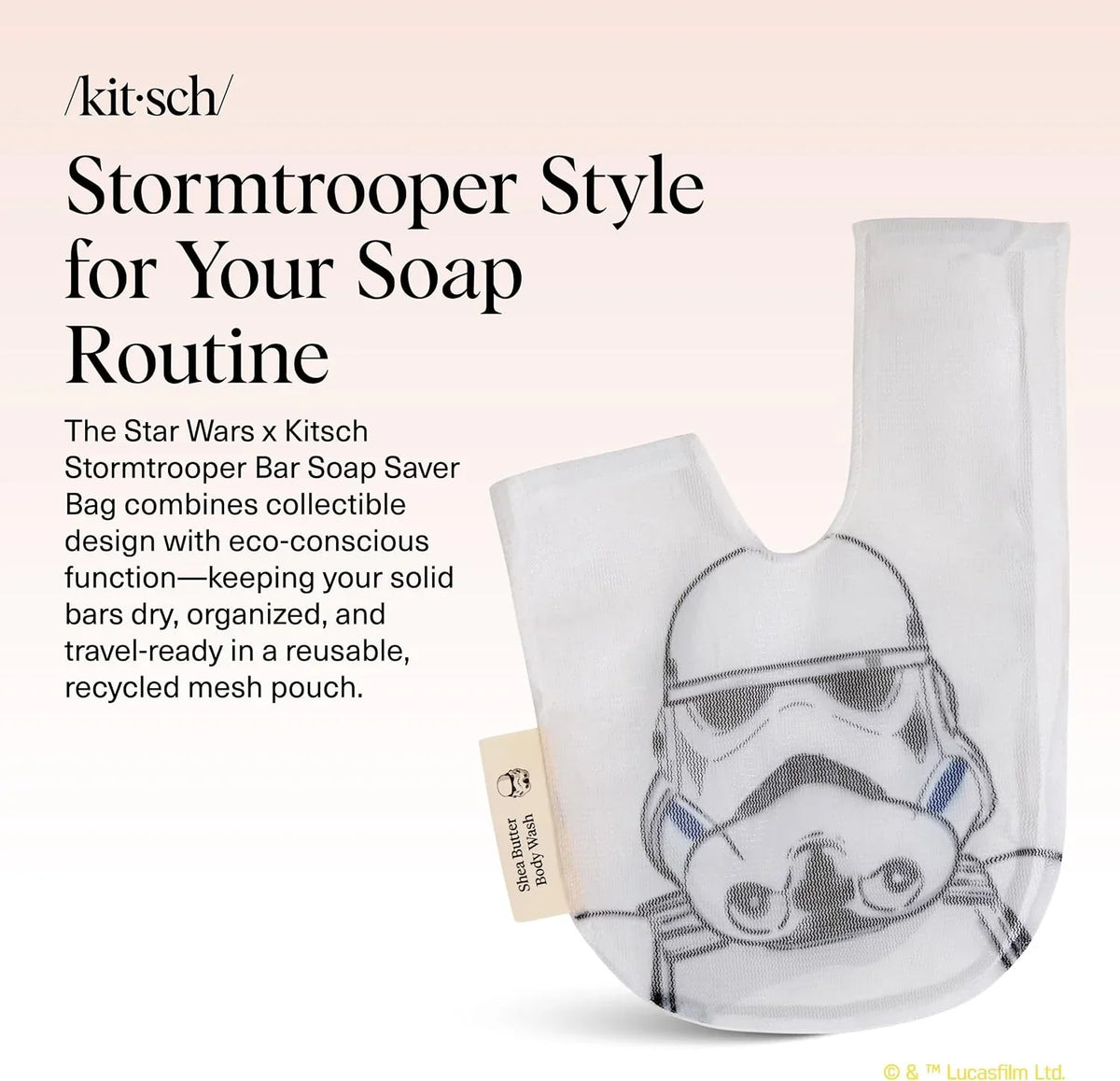 Kitsch x Star Wars Stormtrooper Soap Saver Bag – Mesh Bag Soap Holder