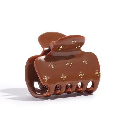 Kitsch Plastic Puffy Claw Clip - Hair Accessories For Women- Chocolate, 1pc