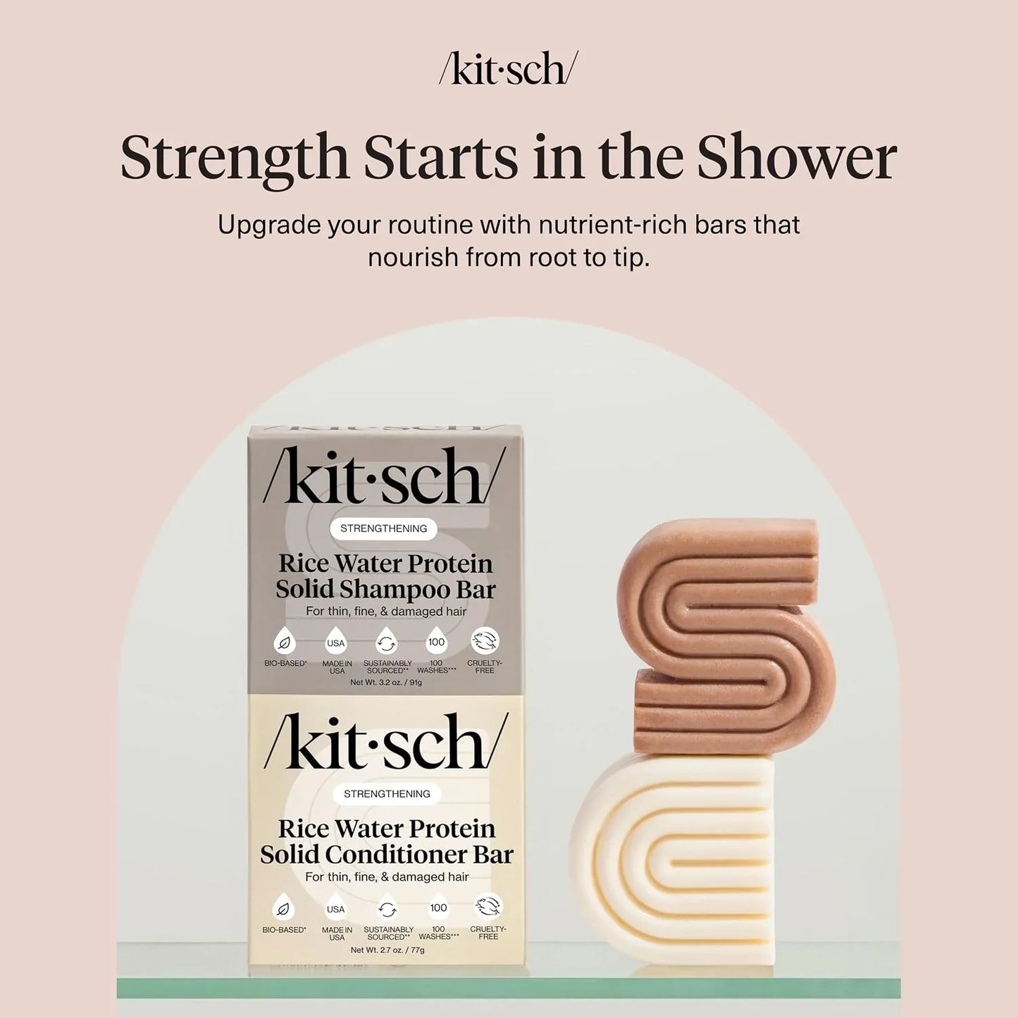 Kitsch Rosemary & Biotin Shampoo and Conditioner Set for Hair Growth