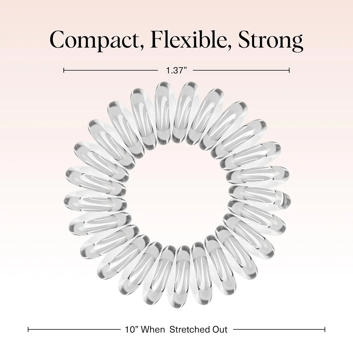 Kitsch Spiral Hair Ties for Women | Ponytail Holders - Brunette, 8 Pcs
