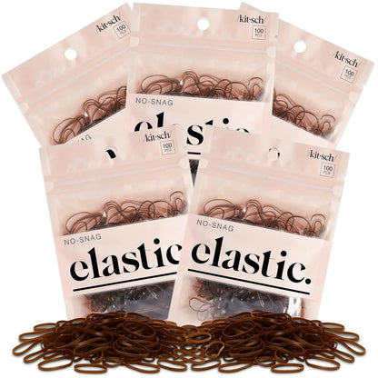 Kitsch Hair Ties No Damage for Kids, Teens and Women - Black, 500pcs