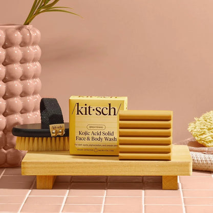 Kitsch Charcoal Soap Body Wash Bar for Cleansing – Made in USA, 4 oz